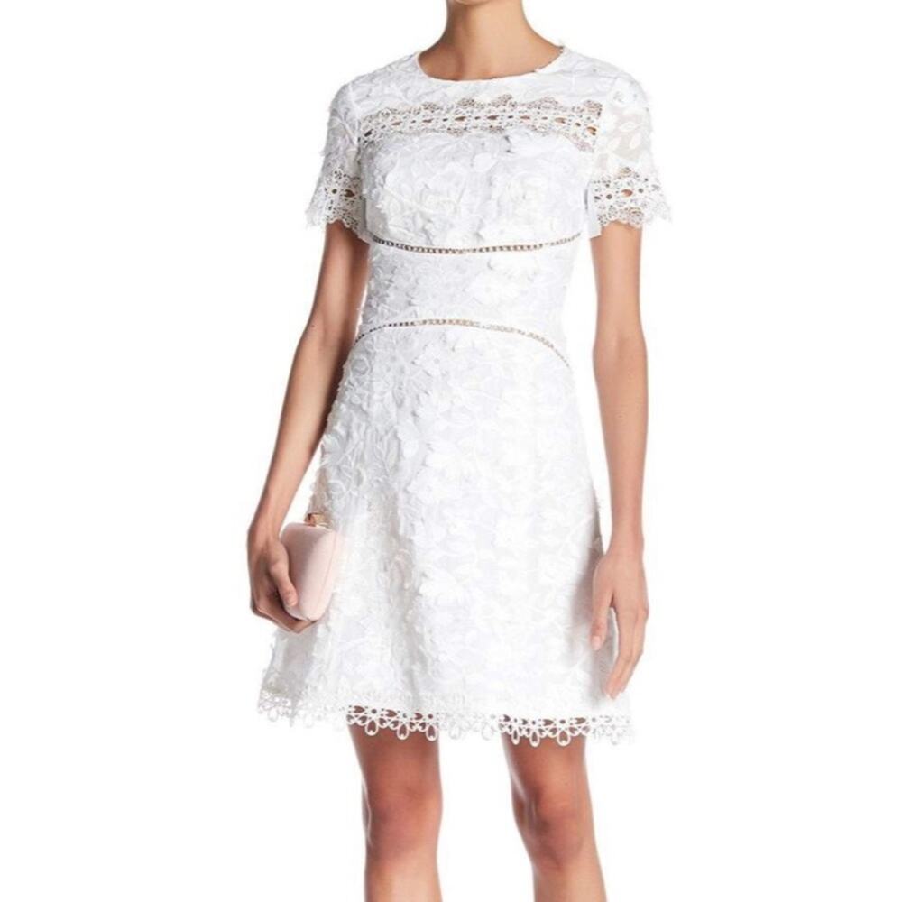 NWT Elie Tahari lace embroidered floral dress